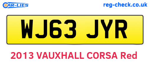 WJ63JYR are the vehicle registration plates.