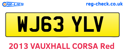 WJ63YLV are the vehicle registration plates.