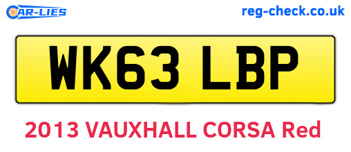 WK63LBP are the vehicle registration plates.