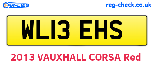WL13EHS are the vehicle registration plates.
