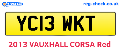 YC13WKT are the vehicle registration plates.