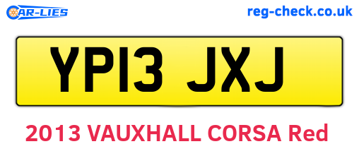 YP13JXJ are the vehicle registration plates.