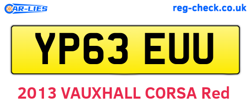 YP63EUU are the vehicle registration plates.