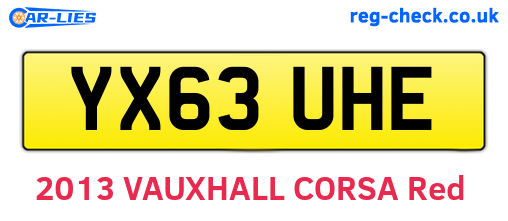 YX63UHE are the vehicle registration plates.
