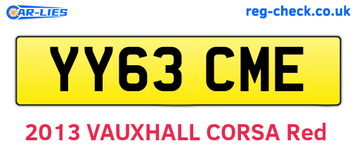 YY63CME are the vehicle registration plates.
