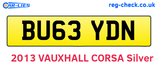 BU63YDN are the vehicle registration plates.