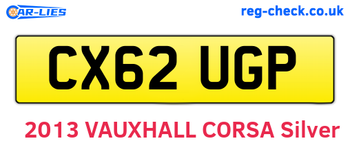 CX62UGP are the vehicle registration plates.