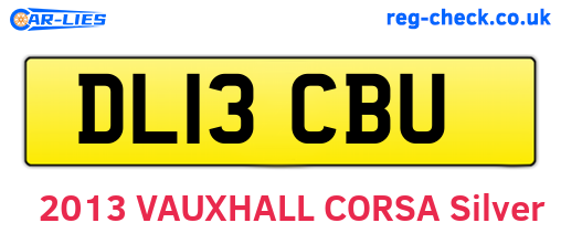 DL13CBU are the vehicle registration plates.
