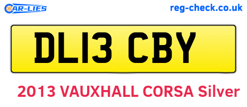 DL13CBY are the vehicle registration plates.
