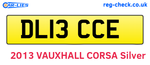 DL13CCE are the vehicle registration plates.