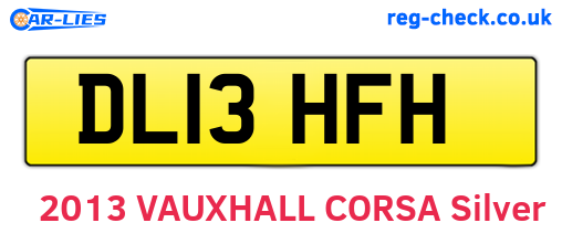 DL13HFH are the vehicle registration plates.