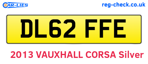 DL62FFE are the vehicle registration plates.