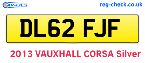 DL62FJF are the vehicle registration plates.
