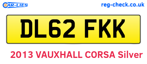 DL62FKK are the vehicle registration plates.