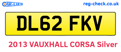 DL62FKV are the vehicle registration plates.