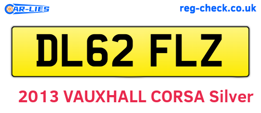 DL62FLZ are the vehicle registration plates.