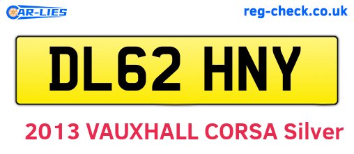 DL62HNY are the vehicle registration plates.