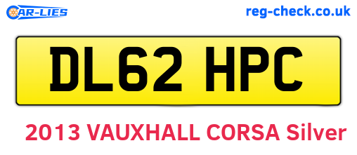 DL62HPC are the vehicle registration plates.