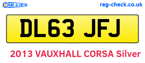DL63JFJ are the vehicle registration plates.
