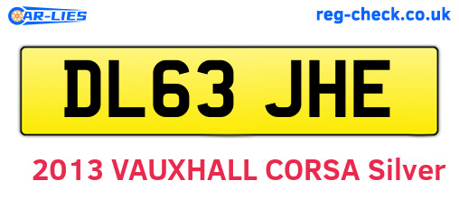 DL63JHE are the vehicle registration plates.