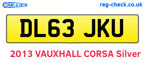 DL63JKU are the vehicle registration plates.