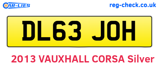 DL63JOH are the vehicle registration plates.