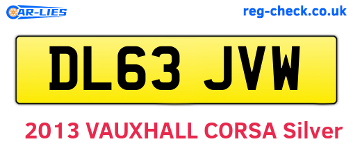DL63JVW are the vehicle registration plates.