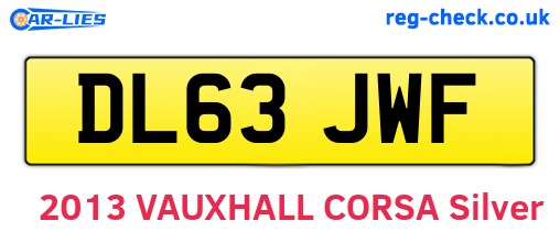 DL63JWF are the vehicle registration plates.