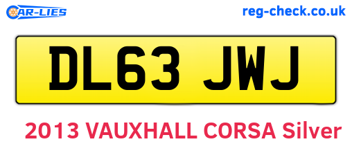 DL63JWJ are the vehicle registration plates.