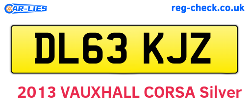 DL63KJZ are the vehicle registration plates.
