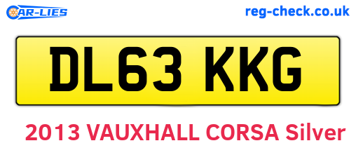 DL63KKG are the vehicle registration plates.