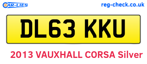 DL63KKU are the vehicle registration plates.