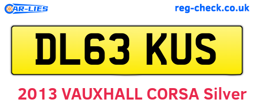 DL63KUS are the vehicle registration plates.