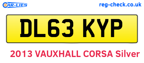 DL63KYP are the vehicle registration plates.