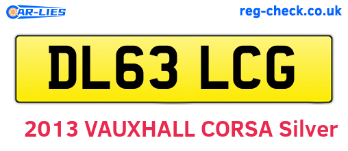 DL63LCG are the vehicle registration plates.