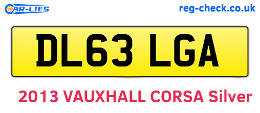 DL63LGA are the vehicle registration plates.