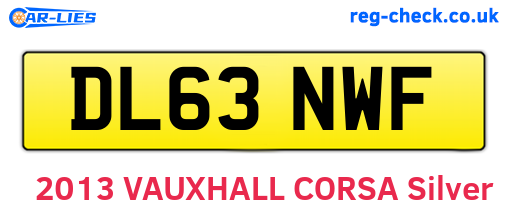 DL63NWF are the vehicle registration plates.
