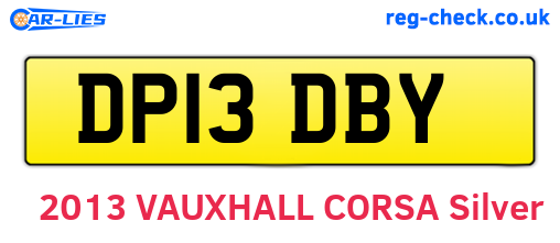 DP13DBY are the vehicle registration plates.