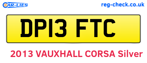 DP13FTC are the vehicle registration plates.