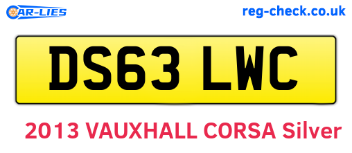 DS63LWC are the vehicle registration plates.