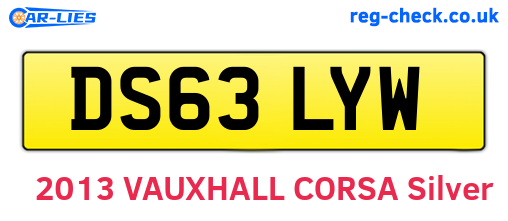 DS63LYW are the vehicle registration plates.