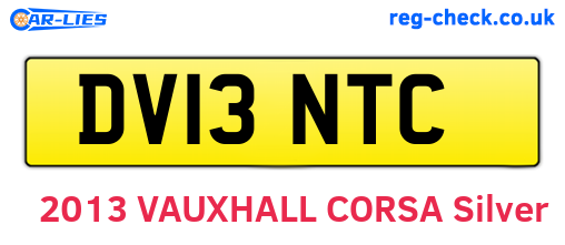 DV13NTC are the vehicle registration plates.