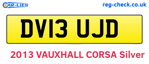DV13UJD are the vehicle registration plates.