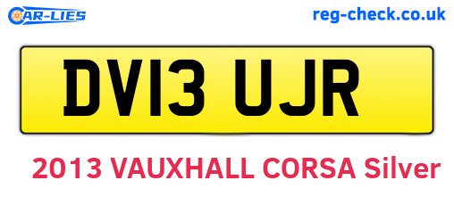 DV13UJR are the vehicle registration plates.