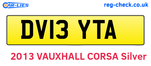 DV13YTA are the vehicle registration plates.