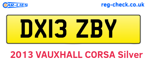 DX13ZBY are the vehicle registration plates.