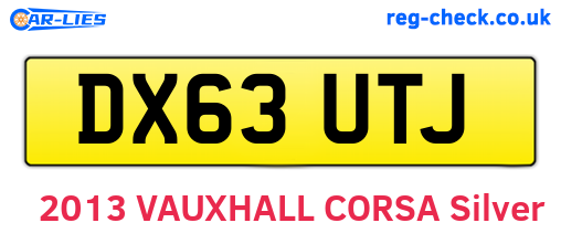 DX63UTJ are the vehicle registration plates.