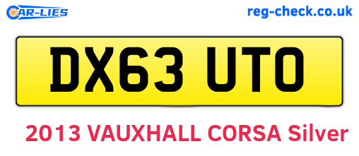DX63UTO are the vehicle registration plates.