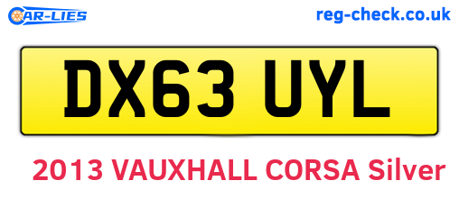 DX63UYL are the vehicle registration plates.