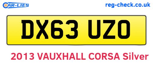 DX63UZO are the vehicle registration plates.